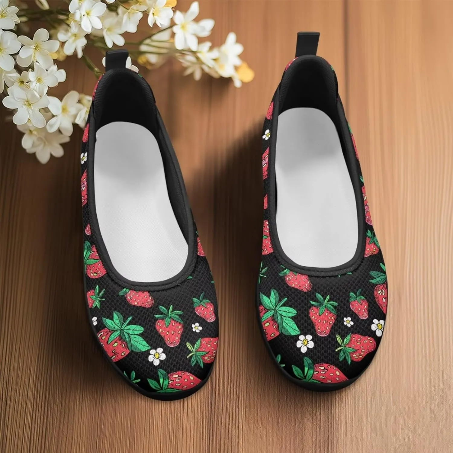 Coloranimal Womens Flats Loafers Slip On Shoes Travel Shoes Fashion Walking Running Shoes Outdoor Lightweight Womens Mesh Flats
