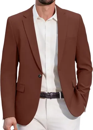 COOFANDY Men's Casual Blazer Regular Fit Lightweight Sport Coats One Button Suit Jacket Dress Blazer Jackets
