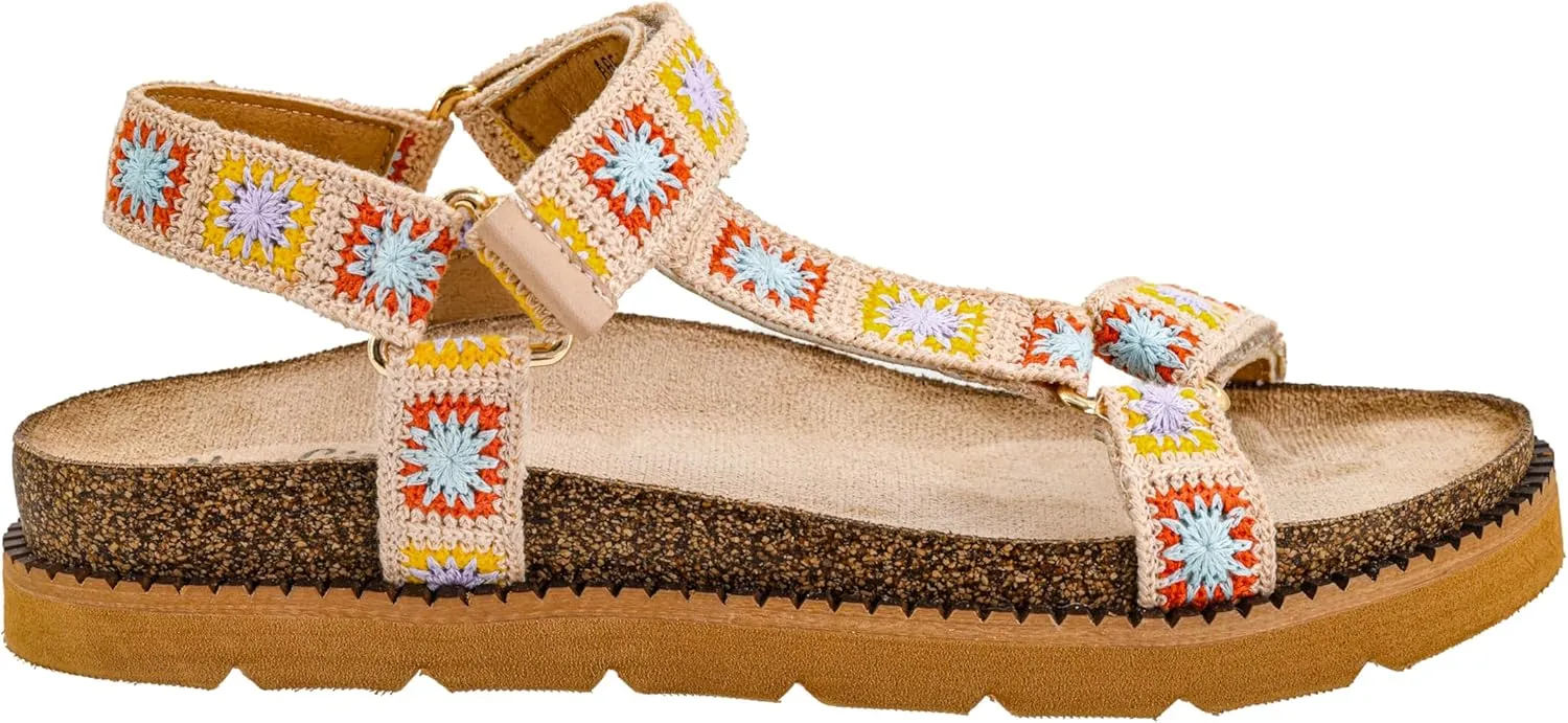 Corkys Footwear Hey Girl Hey Girl Are You Serious Strappy Sandal - Adjustable Comfort Straps - Soft Plush Cushioned Soles for Blissful Steps - All Day Wear