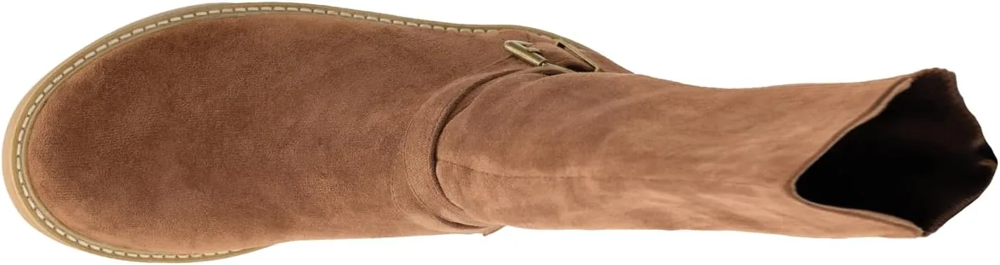 Corkys Footwear High There Wide-Calf Friendly 2.75-Inch Heeled Boots Memory Foam Insoles, Quarter Zip Closure, Stylish Winter Essential