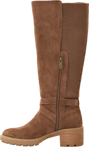 Corkys Footwear High There Wide-Calf Friendly 2.75-Inch Heeled Boots Memory Foam Insoles, Quarter Zip Closure, Stylish Winter Essential