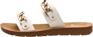 Corkys Footwear Seeing Double Sandals - Where Comfort Meets Chic with Lightweight Feel, Two Straps With a Chunky Chain Detail, And Comfortable Insoles