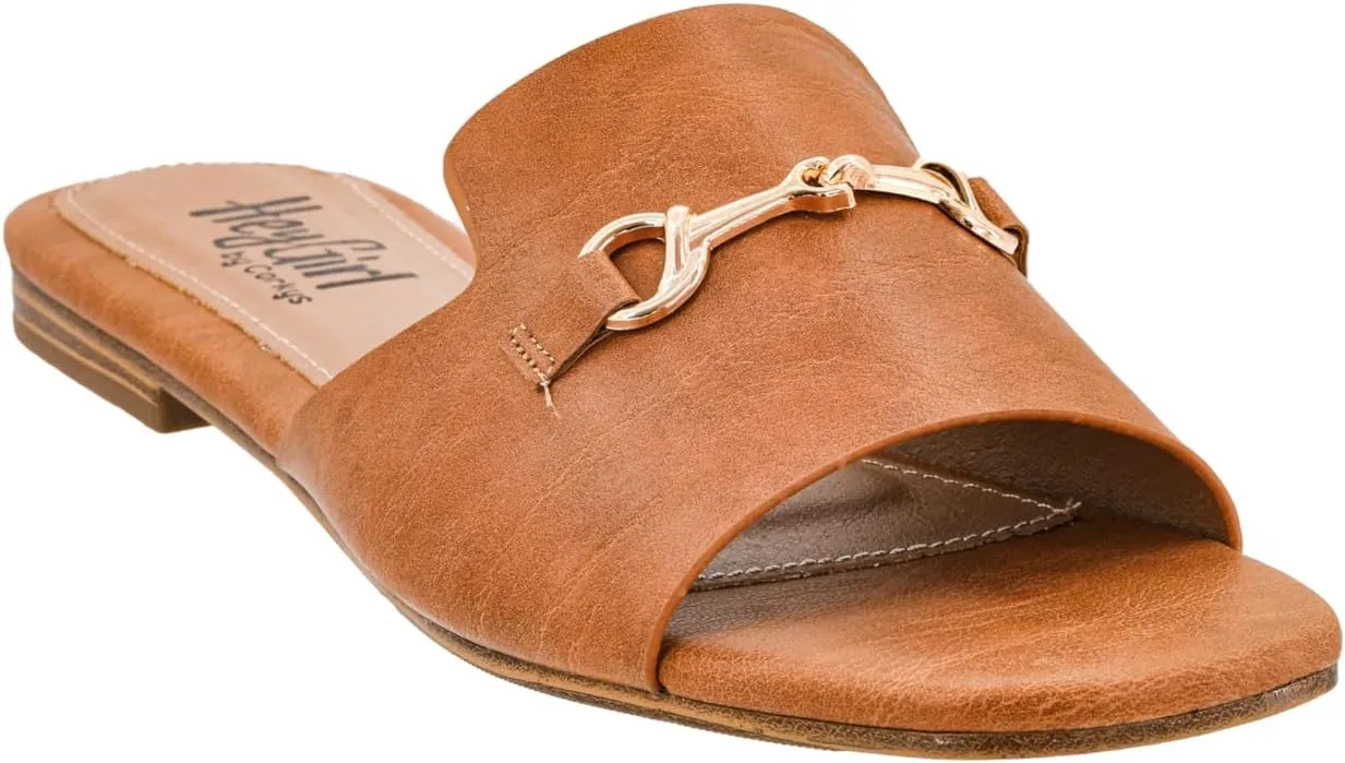Corkys Footwear Women's Bit Of A Breeze Sandals - Comfort Meets Chic with Lightweight Feel, Lightly Cushioned Insoles, and a Simple Chain Detail Across Upper