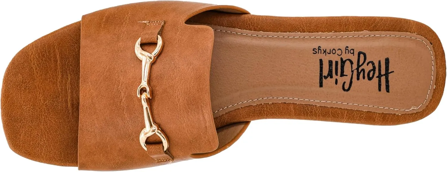 Corkys Footwear Women's Bit Of A Breeze Sandals - Comfort Meets Chic with Lightweight Feel, Lightly Cushioned Insoles, and a Simple Chain Detail Across Upper