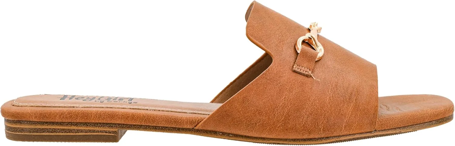Corkys Footwear Women's Bit Of A Breeze Sandals - Comfort Meets Chic with Lightweight Feel, Lightly Cushioned Insoles, and a Simple Chain Detail Across Upper