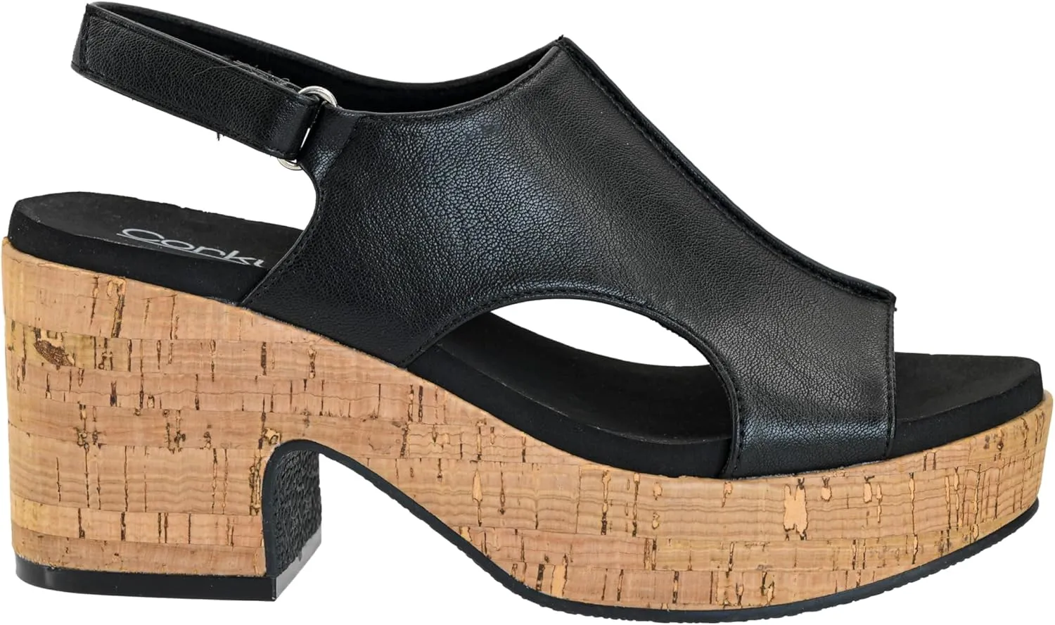 Corkys Footwear Women's Miss Carley Platform Sandal, 3 Inch Heel, Trendy And Comfortable Peep Toe with Adjustable Hook and Loop Strap, Year Round Wear