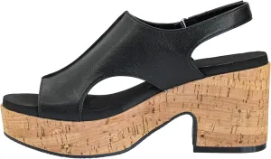 Corkys Footwear Women's Miss Carley Platform Sandal, 3 Inch Heel, Trendy And Comfortable Peep Toe with Adjustable Hook and Loop Strap, Year Round Wear