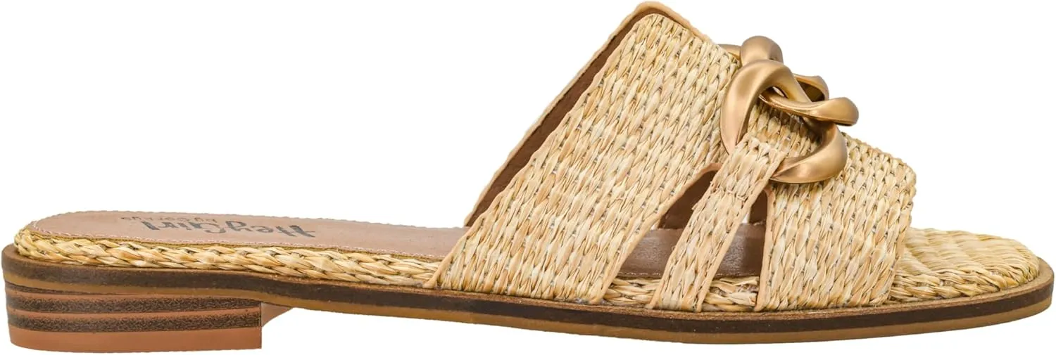 Corkys Footwear Women's Off The Chain Sandals - Comfort Meets Chic with Lightweight Feel, Lightly Cushioned Insoles, and Chunky Chain Detail Across Upper
