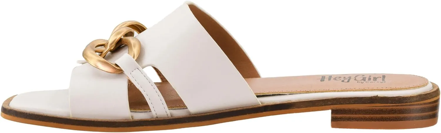 Corkys Footwear Women's Off The Chain Sandals - Comfort Meets Chic with Lightweight Feel, Lightly Cushioned Insoles, and Chunky Chain Detail Across Upper