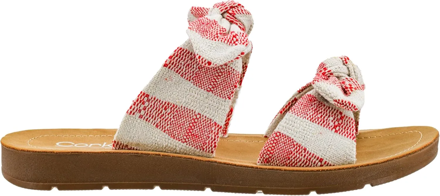 Corkys Footwear Women's Take A Bow Sandals - Where Comfort Meets Chic with Lightweight Feel, Two Straps With a Dainty Bow Detail, And Comfortable Insoles