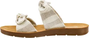 Corkys Footwear Women's Take A Bow Sandals - Where Comfort Meets Chic with Lightweight Feel, Two Straps With a Dainty Bow Detail, And Comfortable Insoles
