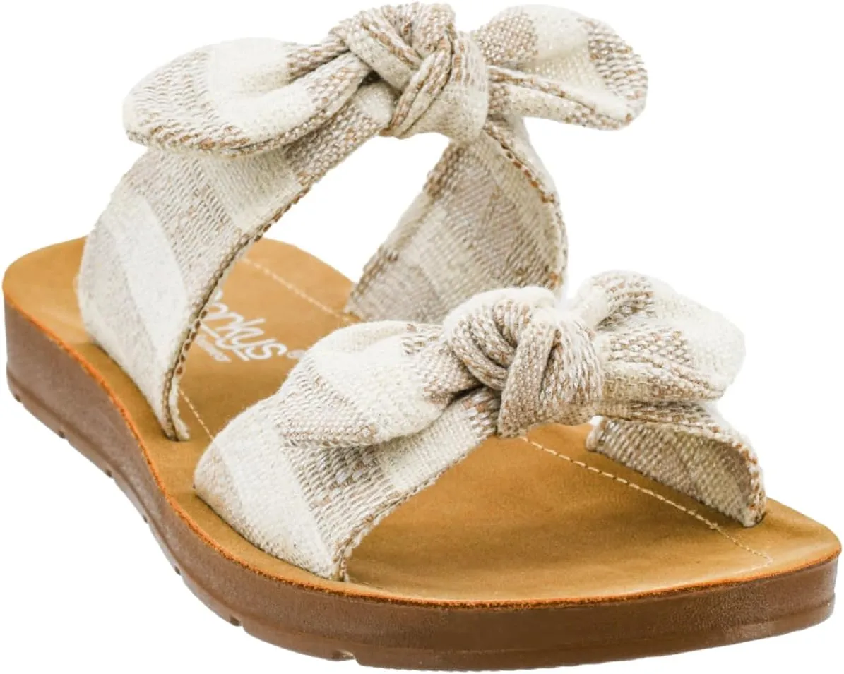 Corkys Footwear Women's Take A Bow Sandals - Where Comfort Meets Chic with Lightweight Feel, Two Straps With a Dainty Bow Detail, And Comfortable Insoles