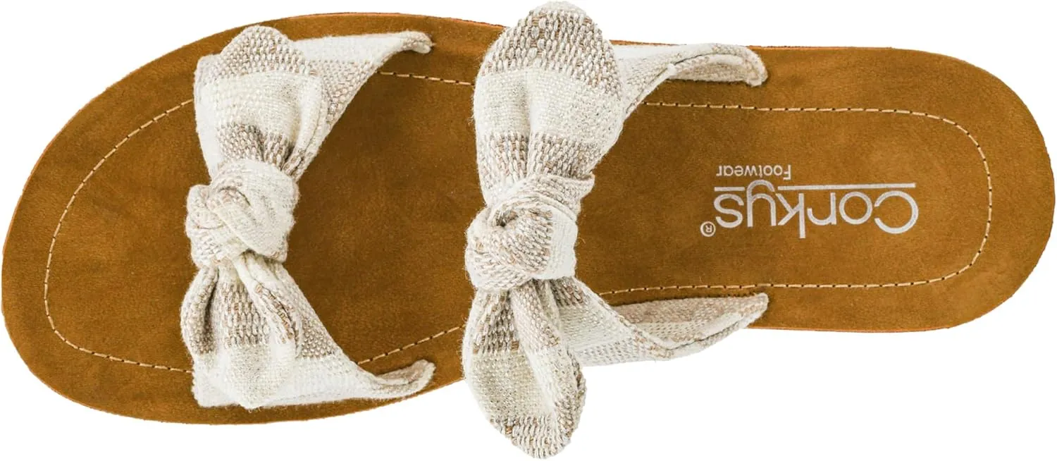 Corkys Footwear Women's Take A Bow Sandals - Where Comfort Meets Chic with Lightweight Feel, Two Straps With a Dainty Bow Detail, And Comfortable Insoles