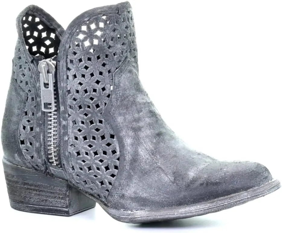CORRAL Women's Leopard Print Fashion Booties with Round Toe