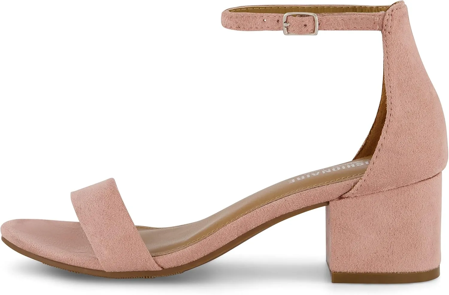 CUSHIONAIRE Women's Alba one band mid block heel sandal  Memory Foam, Wide Widths Available