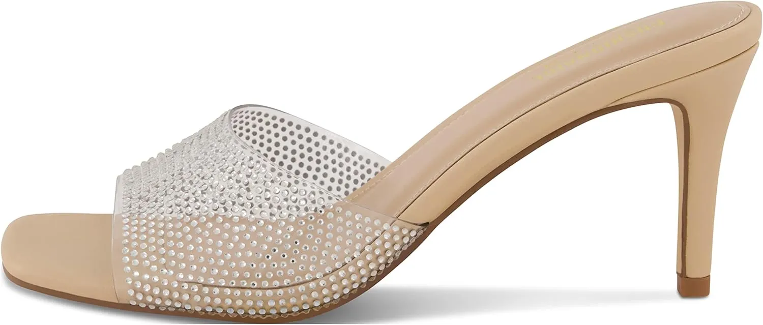 CUSHIONAIRE Women's Evie One Band Dress Sandal  Memory Foam And Wide Widths Available
