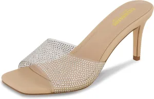 CUSHIONAIRE Women's Evie One Band Dress Sandal  Memory Foam And Wide Widths Available