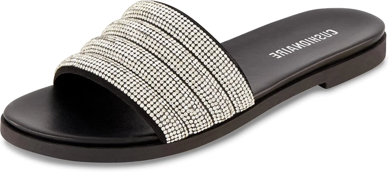 CUSHIONAIRE Women's Millie rhinestone slide sandal