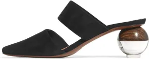 Divanne Pumps for Women, Clear Heel Sandals Square Toe Slingback Pumps Slip On Mule Sandals