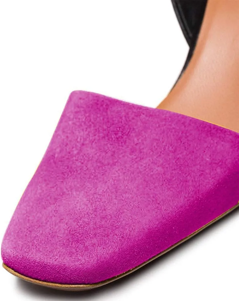 Divanne Pumps for Women, Clear Heel Sandals Square Toe Slingback Pumps Slip On Mule Sandals