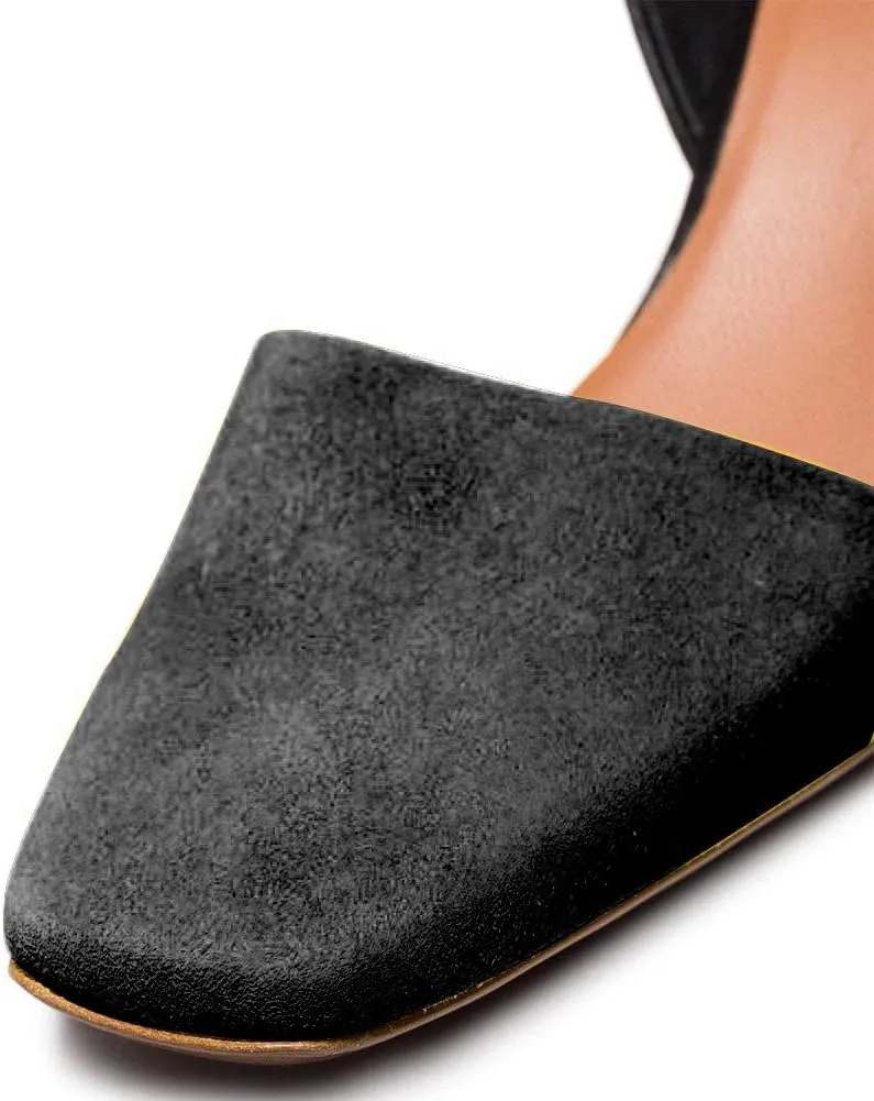 Divanne Pumps for Women, Clear Heel Sandals Square Toe Slingback Pumps Slip On Mule Sandals
