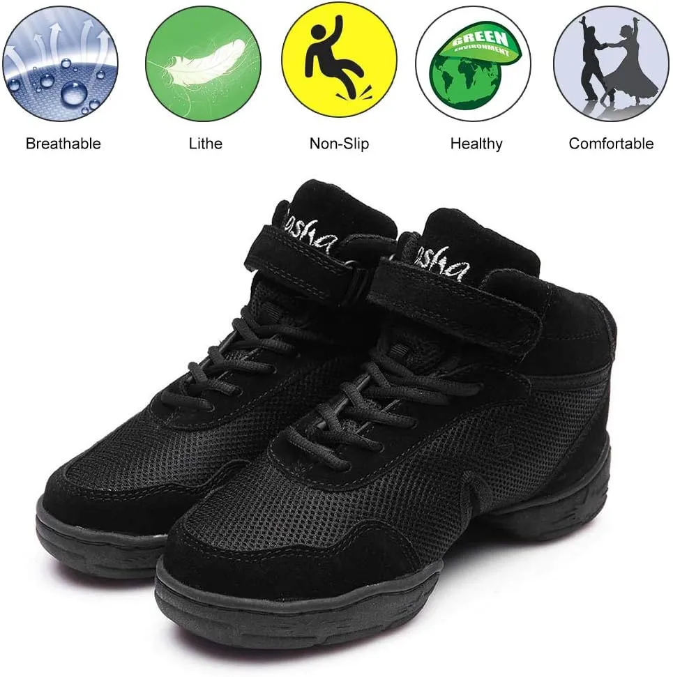 DKZSYIM Men and Women's Boost Dance Sneaker/Modern Jazz Ballroom Performance Dance-Sneakers Sports Shoes,Model B51/B52/B53