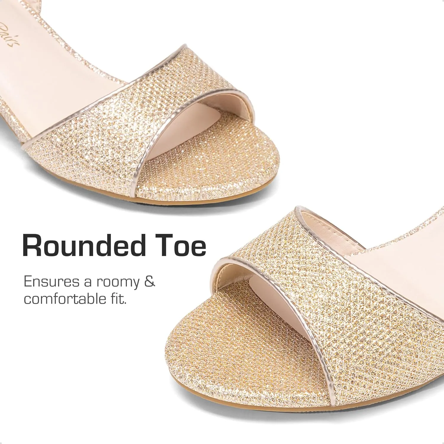 DREAM PAIRS Girls Sandals Chunky Pump Ankle Strap High Heels Dress Open Toe Flower Wedding Party for Little Big Kid