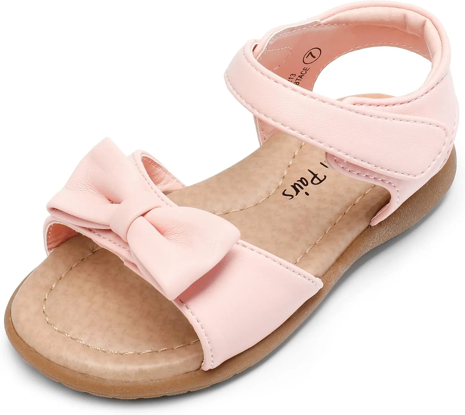 DREAM PAIRS Girls Sandals Fashion Bow Summer Shoes for Toddler/Little Kid
