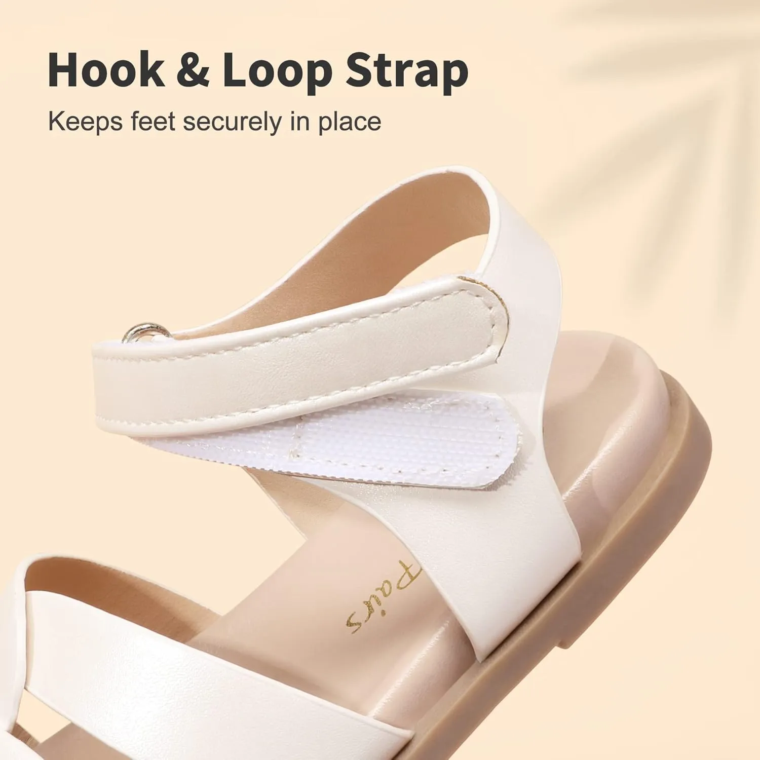 DREAM PAIRS Girls Sandals Open Toe Princess Flat Sandals Strappy Summer Shoes Toddler/Little Kid
