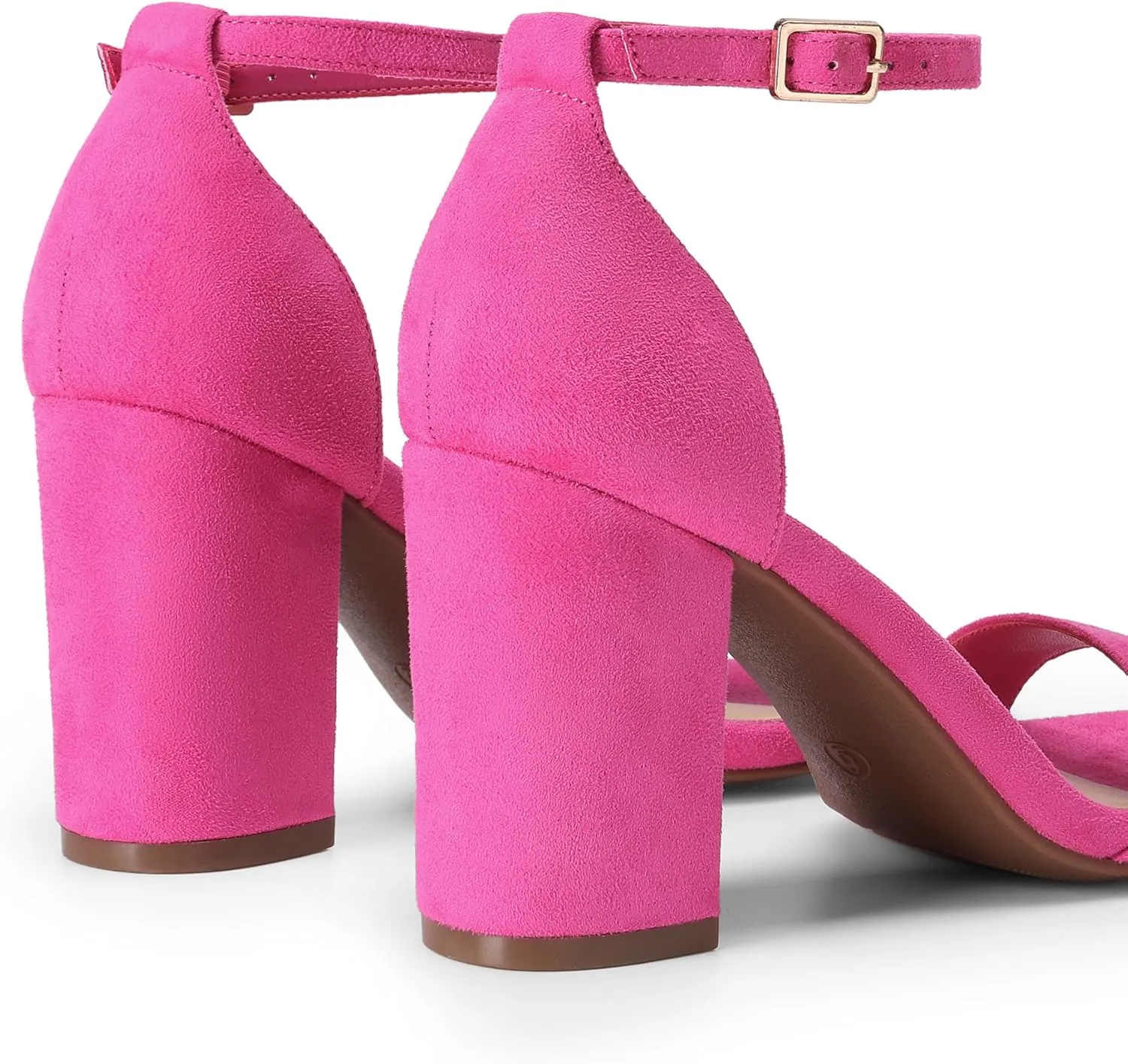 DREAM PAIRS Heels for Women Chunky Block Heel Open Toe Ankle Strap 3.5 Inch Heeled Sandals for Party Date Wedding