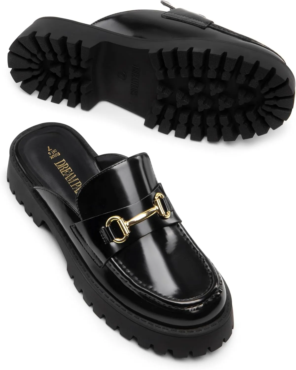 DREAM PAIRS Mules for Women, Comfortable Loafer Mules Slip On Chunky Business Casual Shoes
