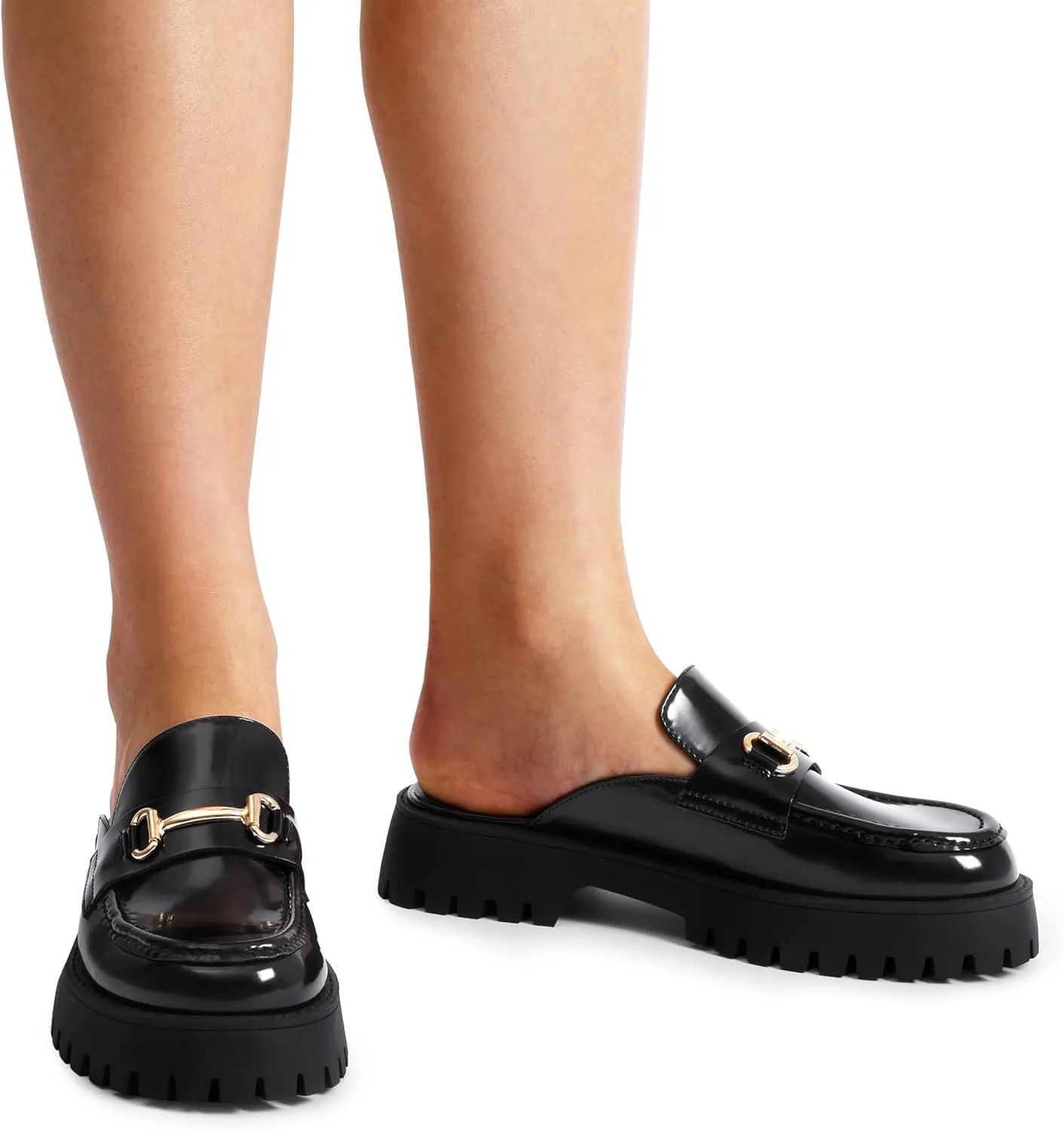 DREAM PAIRS Mules for Women, Comfortable Loafer Mules Slip On Chunky Business Casual Shoes