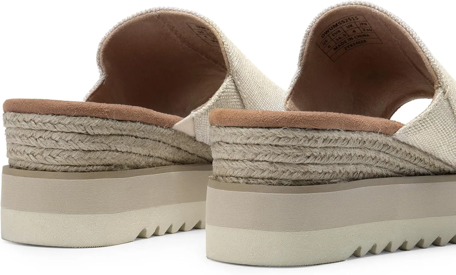 DREAM PAIRS Platform Sandals Women Slip-on Espadrille Bohemia Wedge Sandals, Comfort Dressy Summer Open Toe Canvas Slides for Women's Outdoor Walking Beach Vacation
