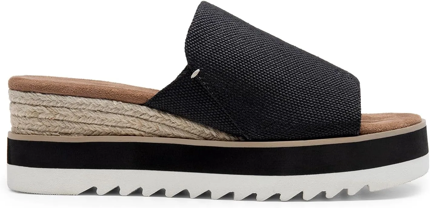 DREAM PAIRS Platform Sandals Women Slip-on Espadrille Bohemia Wedge Sandals, Comfort Dressy Summer Open Toe Canvas Slides for Women's Outdoor Walking Beach Vacation