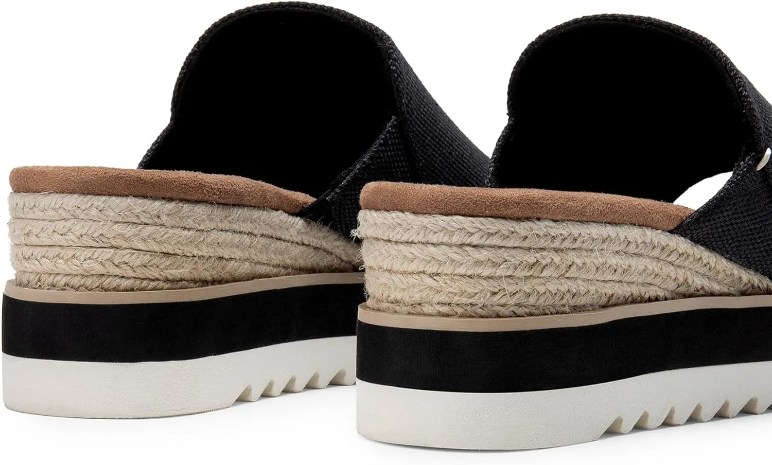 DREAM PAIRS Platform Sandals Women Slip-on Espadrille Bohemia Wedge Sandals, Comfort Dressy Summer Open Toe Canvas Slides for Women's Outdoor Walking Beach Vacation
