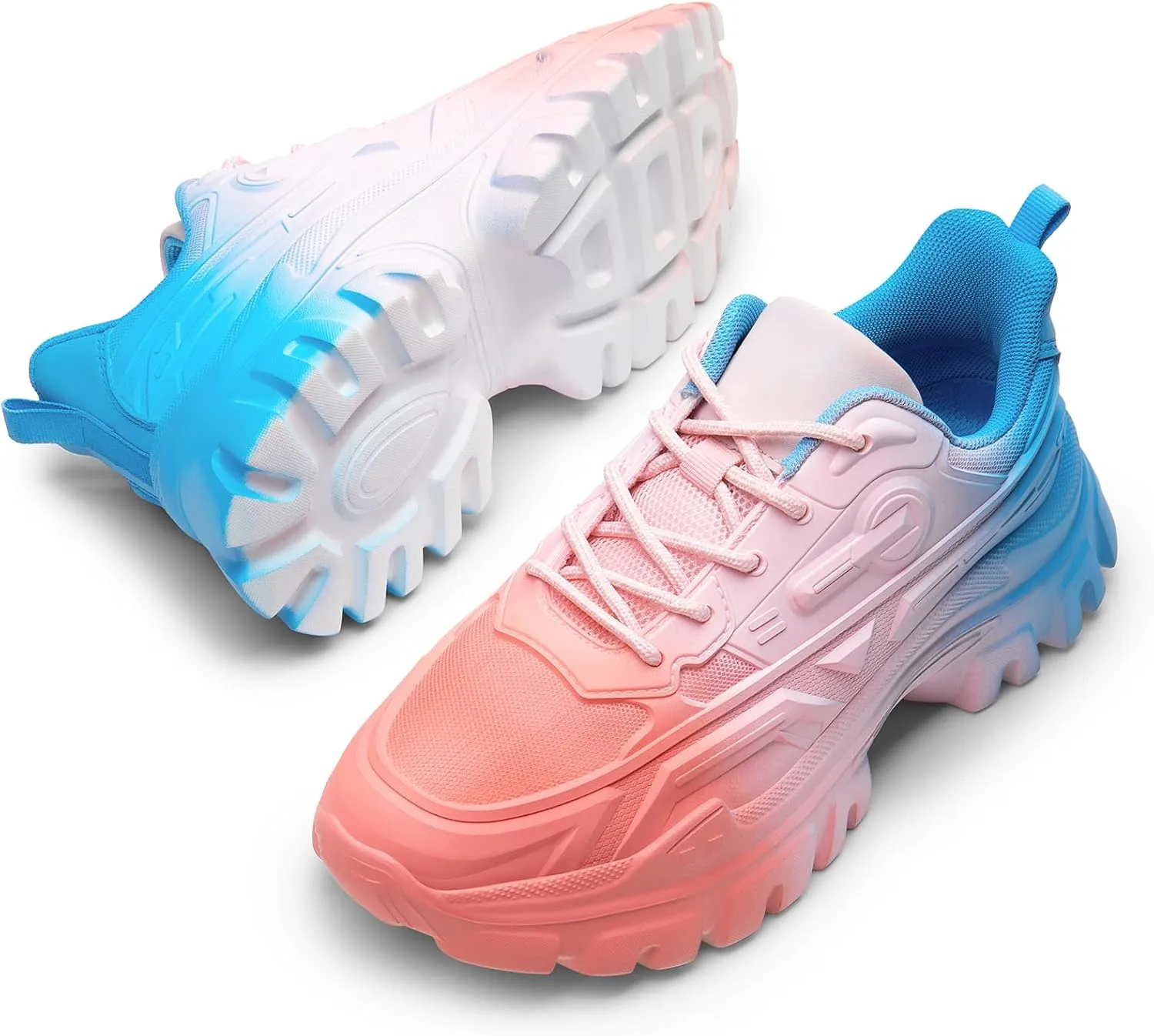 DREAM PAIRS Women Chunky Fashion Sneakers Platform Bold Lace-Up Comfortable Sneakers.