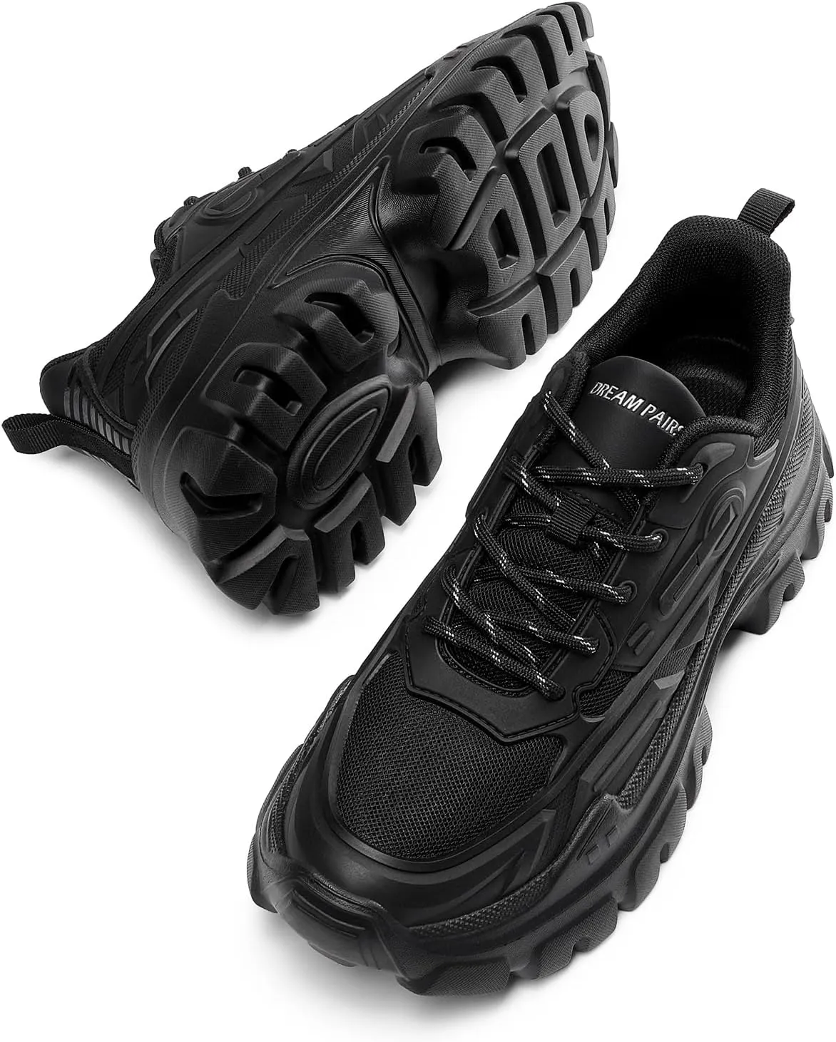 DREAM PAIRS Women Chunky Fashion Sneakers Platform Bold Lace-Up Comfortable Sneakers.