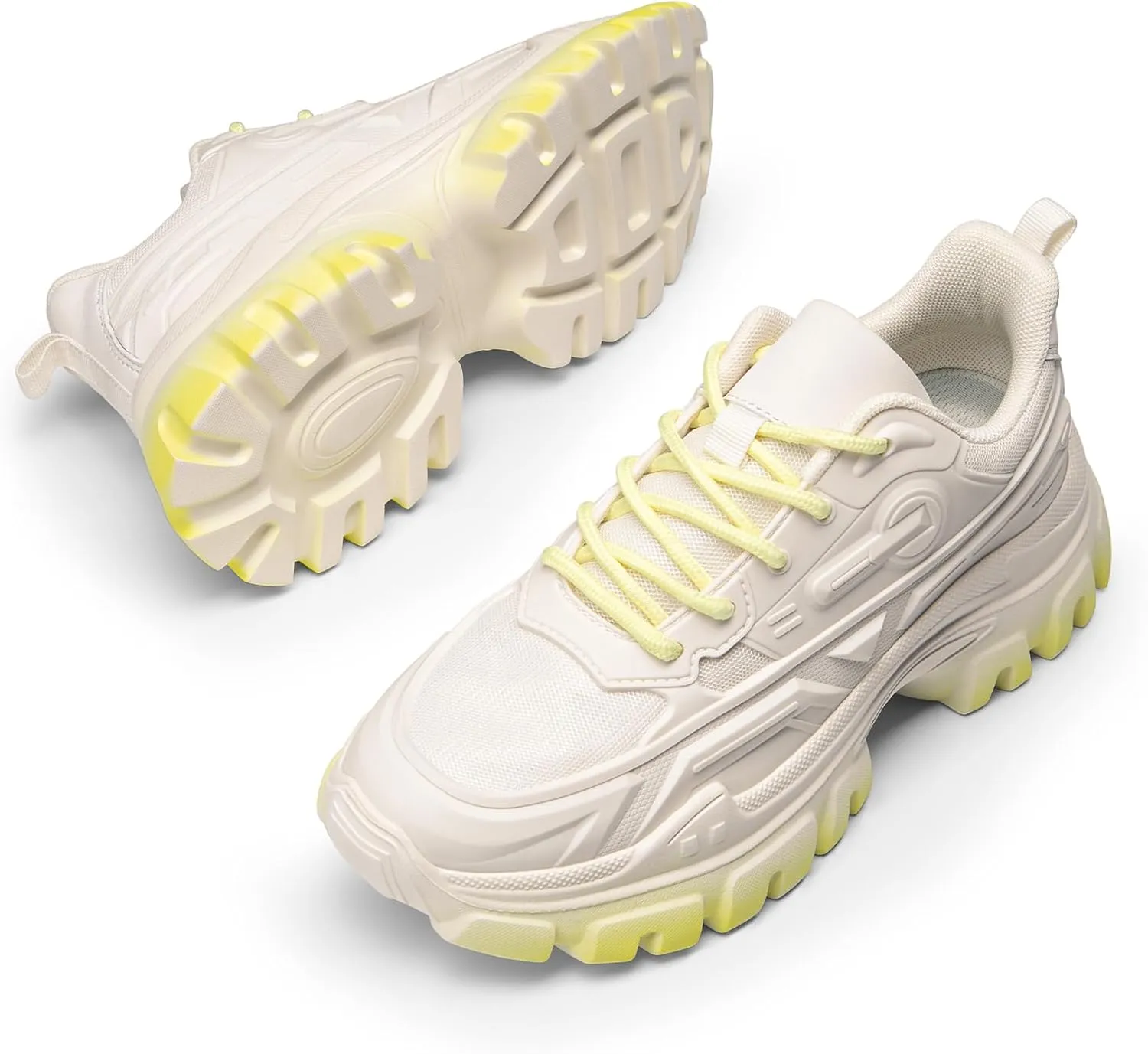 DREAM PAIRS Women Chunky Fashion Sneakers Platform Bold Lace-Up Comfortable Sneakers.