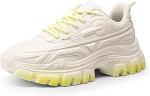 DREAM PAIRS Women Chunky Fashion Sneakers Platform Bold Lace-Up Comfortable Sneakers.