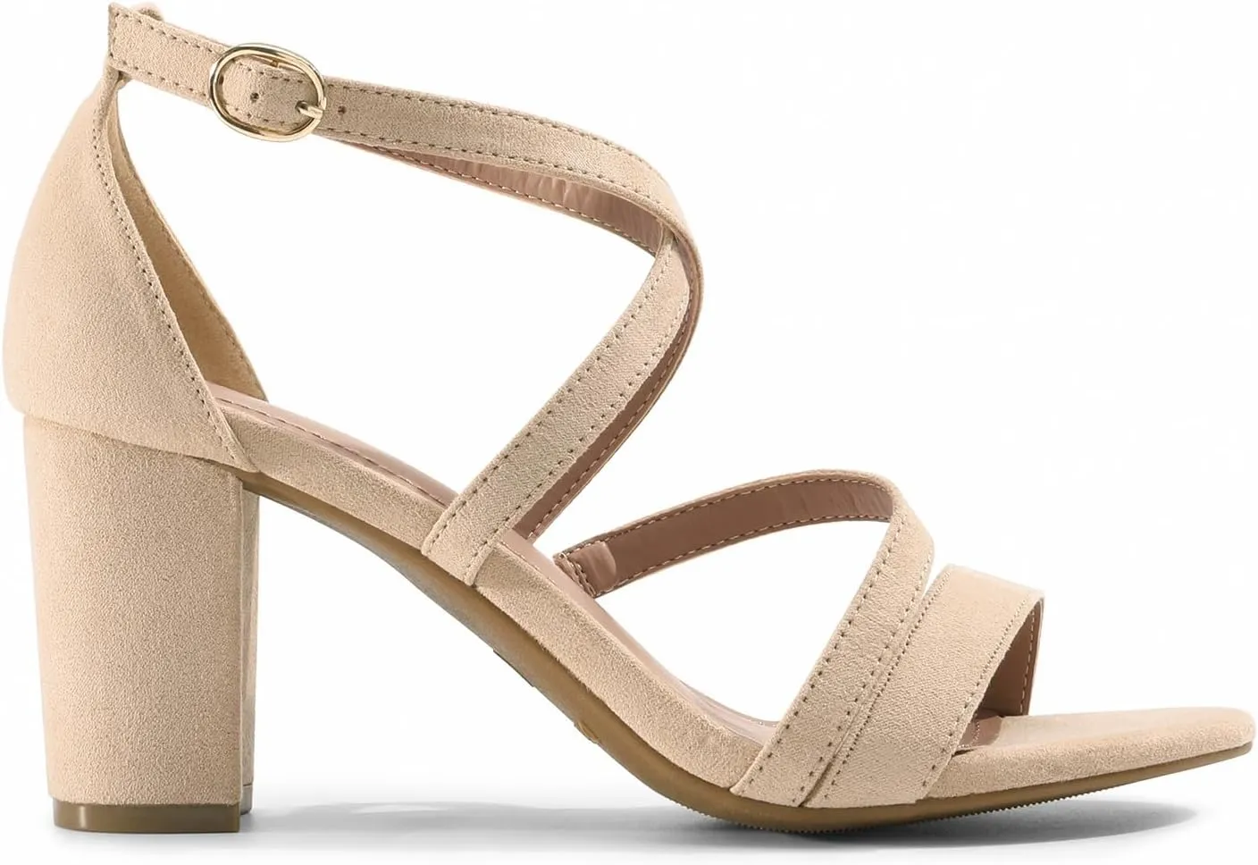 DREAM PAIRS Women’s Ankle Strap Dress Pump Low Chunky Heel Sandals