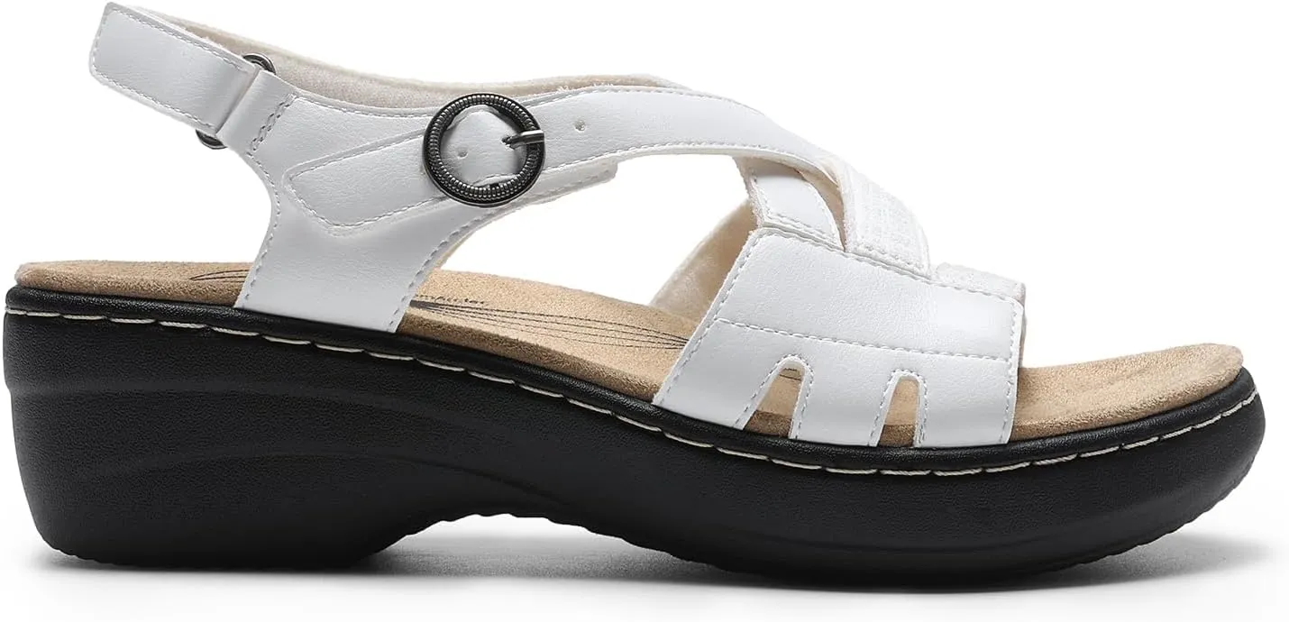 DREAM PAIRS Women's Comfortable Arch Support Wedge Sandals Open Toe Summer Walking Shoe