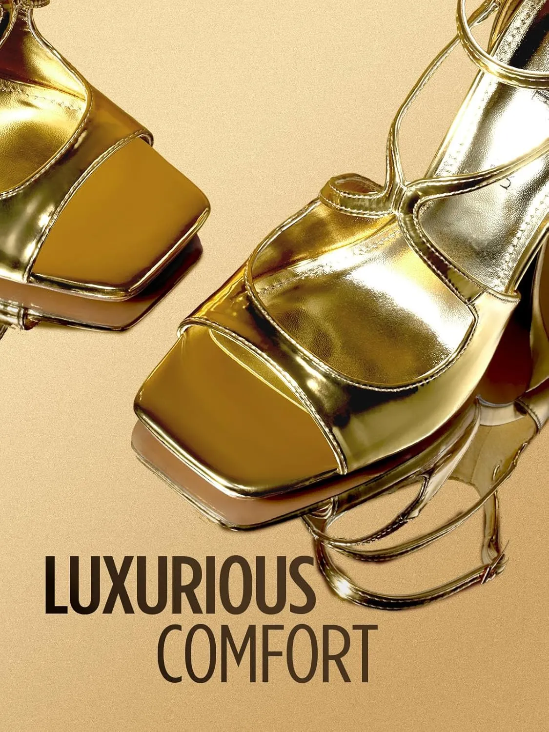 DREAM PAIRS Women's High Heels Sexy Cross Square Open Toe Strappy Dressy Sexy Stylish Stilettos Heels Sandals