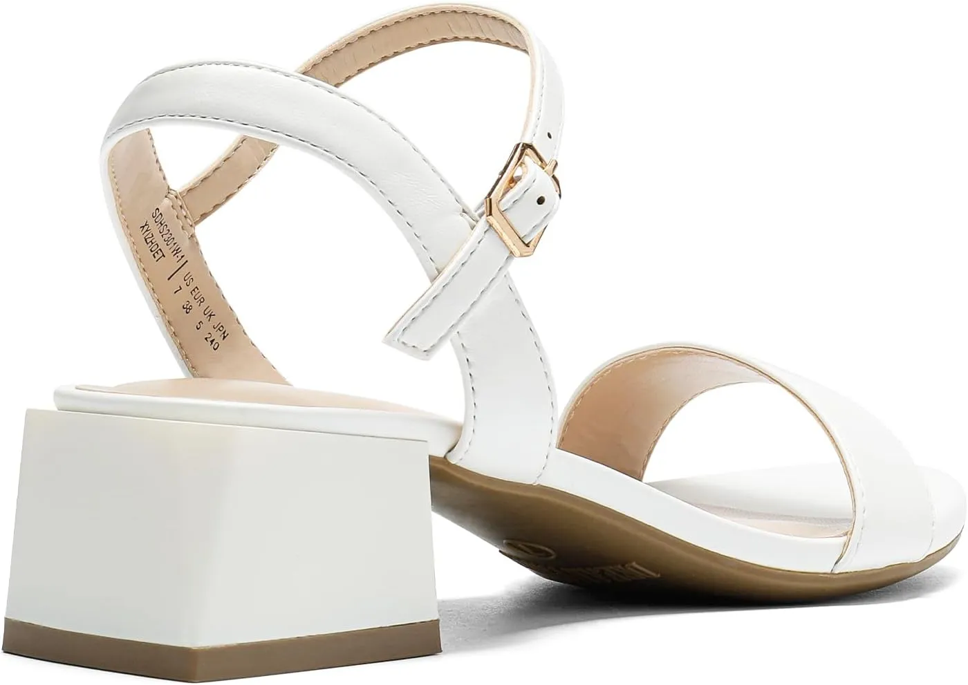DREAM PAIRS Women's Low Heels for Women Classic Open Toe Ankle Strap Block Chunky Heel Sandals Holiday Party Wedding Dress Pumps Shoes
