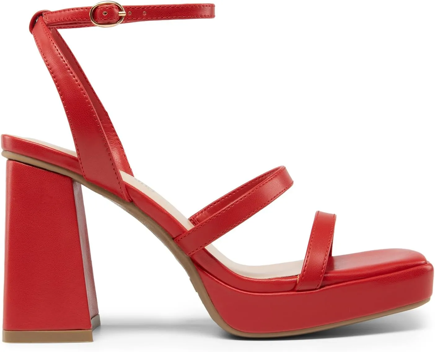 DREAM PAIRS Women's Platform Strappy Heels Open Toe Ankle Strap Square Party Sandals Y2K Dress Shoes