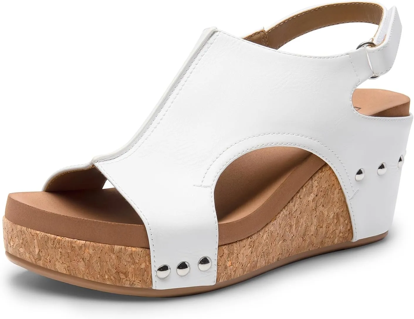 DREAM PAIRS Women's Platform Wedge Sandals, Comfortable Open-Toe Cork Casual & Dressy Summer Shoes