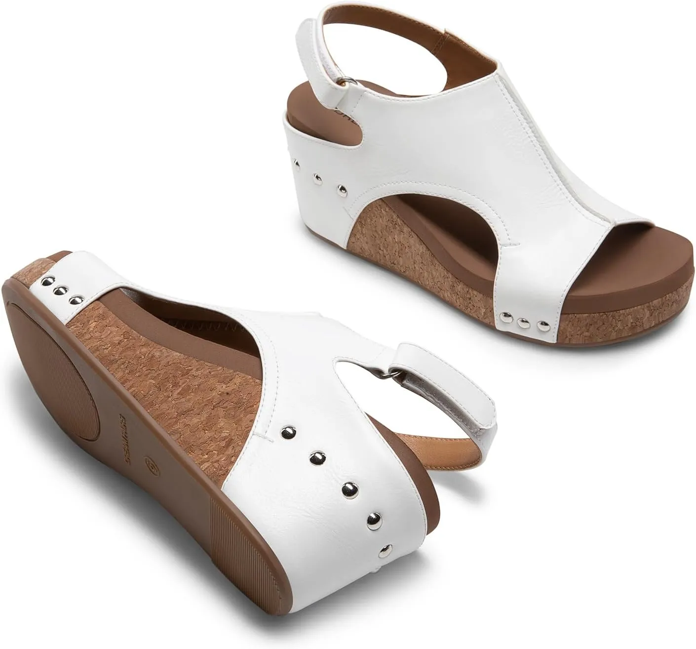 DREAM PAIRS Women's Platform Wedge Sandals, Comfortable Open-Toe Cork Casual & Dressy Summer Shoes