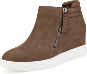 DREAM PAIRS Women’s Platform Wedge Sneakers Ankle Booties