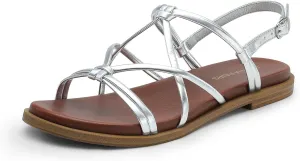 DREAM PAIRS Women's Sandals Cross Strappy Gladiator Dress Flat Sandals Daily Casual Comfortable Summer Shoes