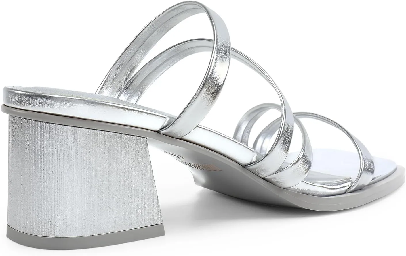 DREAM PAIRS Women's Strappy Heels Block Open Toe Low Heel Chunky Mules Sandals Dress Shoes