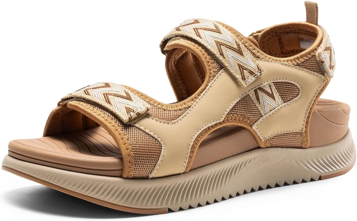 DREAM PAIRS Women's Walking Sandals Arch Support Orthopedic Recovery Hiking Sandals Thick Athletic Cushion Adjustable Strap for Plantar Fasciitis